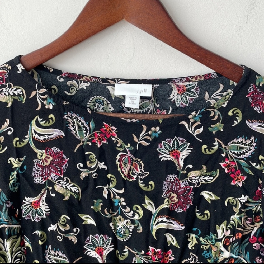 🆕J. Jill | Floral Print Flounce Top a Women's  Size XS Petite